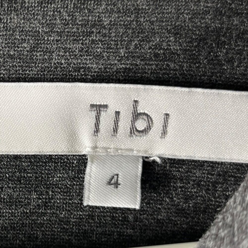 Tibi Mini Dress Charcoal Heather Gray 3/4 Sleeves Lined Size 4 Minimalist Chic - Picture 6 of 16